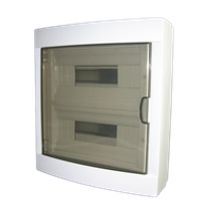 SEP -LS16 opbouw 16 module kast dubbele rij met din rail kleur wit 232x290x105mm IP40