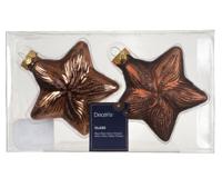 Ster glas L9,8b4h10 cm espresso 2 st Decoris - Decoris Ster glas L9,8b4h10 cm espresso 2 st Decoris - Decoris