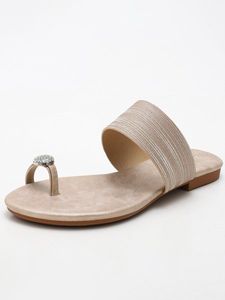 Pu Plain Summer Casual Slide Sandals