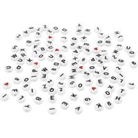 Creativ Company Letterkralen wit 7mm, 200st.