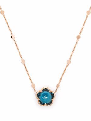 Pasquale Bruni collier Bon Ton en or rose 18ct orné de topaze et diamants