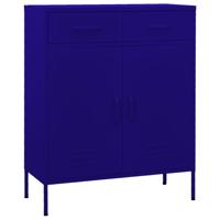Opbergkast 80x35x101,5 cm staal marineblauw