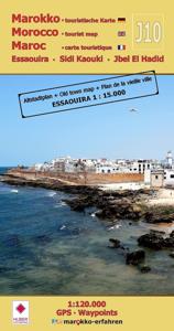 Wegenkaart - landkaart J10 Essaouira Sidi-Kaouki Jbel-El-Hadid | Huber Verlag