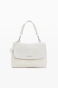 Middelgrote converteerbare tas met leerlook - WHITE - U