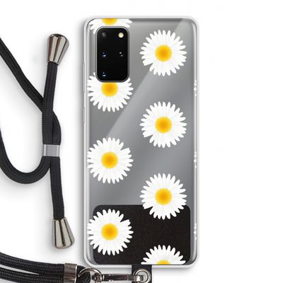 Margrietjes: Samsung Galaxy S20 Plus Transparant Hoesje met koord