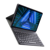 Basey Lenovo M10 FHD Plus (2e generatie) Hoes Toetsenbord Hoesje Keyboard Case Cover - Zwart - thumbnail