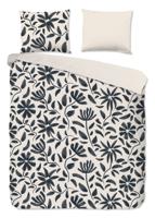 Good Morning Dekbedovertrek "getekende bloemen" - Wit - (200x200/220 cm) - Katoen