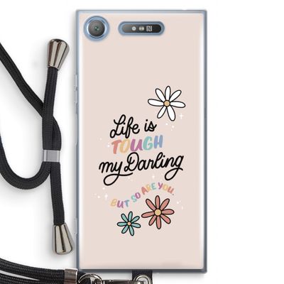 Tough Life: Sony Xperia XZ1 Transparant Hoesje met koord
