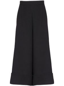 Balmain pantalon-culotte court en laine court - Noir