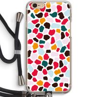 Colored Giraffe: iPhone 6 / 6S Transparant Hoesje met koord