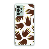 Hands dark: Samsung Galaxy A52s 5G Transparant Hoesje