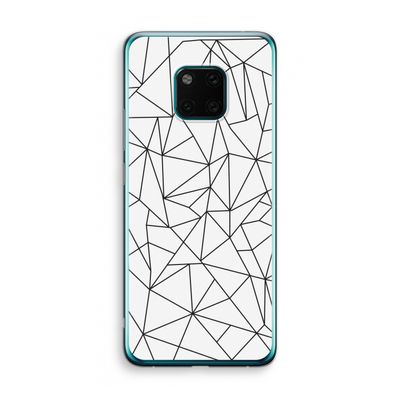 Geometrische lijnen zwart: Huawei Mate 20 Pro Transparant Hoesje