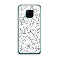 Geometrische lijnen zwart: Huawei Mate 20 Pro Transparant Hoesje