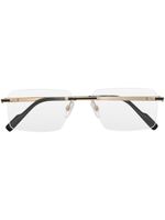 Cazal lunettes de vue rectangulaires à design métallisé - Noir