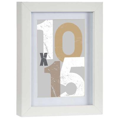 Houten fotolijst - wit - 13 x 18 cm - fotolijstje - met passe-partout - decoratie