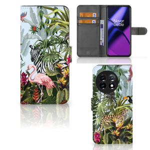 Telefoonhoesje met Pasjes voor OnePlus 11 Jungle