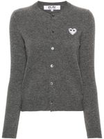 Comme Des Garçons Play cardigan à détail de cœur - Gris - thumbnail