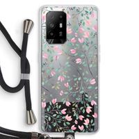 Sierlijke bloemen: Oppo A94 5G Transparant Hoesje met koord