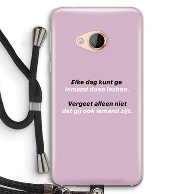 gij zijt ook iemand: HTC U Play Transparant Hoesje met koord
