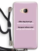 gij zijt ook iemand: HTC U Play Transparant Hoesje met koord