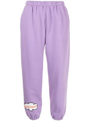Natasha Zinko pantalon de jogging à patch slogan - Violet