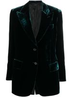 TOM FORD blazer boutonné à revers pointus - Vert