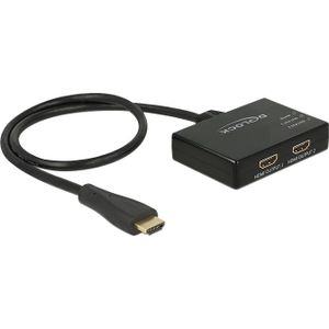 DeLOCK 1x HDMI in > 2x HDMI out hdmi splitter 60 centimeter, 4K