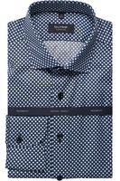 OLYMP SIGNATURE Tailored Fit Overhemd nachtblauw, Motief