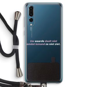 uw waarde daalt niet: Huawei P20 Pro Transparant Hoesje met koord
