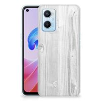 OPPO A96 | OPPO A76 Bumper Hoesje White Wood