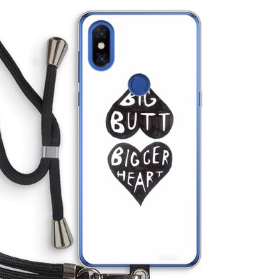 Big butt bigger heart: Xiaomi Mi Mix 3 Transparant Hoesje met koord