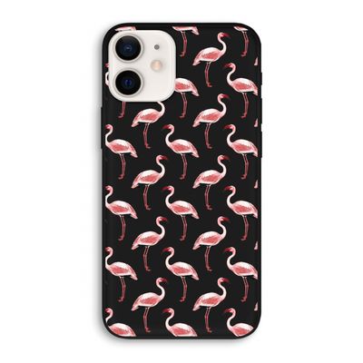 Flamingoprint groen: iPhone 12 Biologisch afbreekbaar hoesje