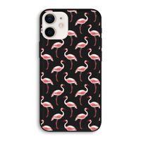Flamingoprint groen: iPhone 12 Biologisch afbreekbaar hoesje