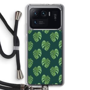Monstera leaves: Xiaomi Mi 11 Ultra Transparant Hoesje met koord