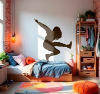breakdance vrouw sport sticker