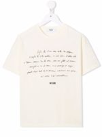 MSGM Kids t-shirt à logo imprimé - Tons neutres