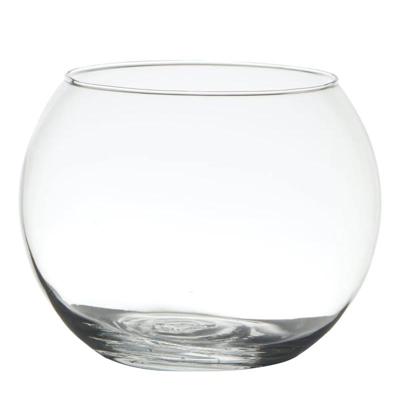 Glazen bubble bol vaas Ø16xH13cm