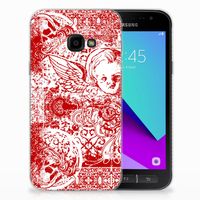 Silicone Back Case Samsung Galaxy Xcover 4 | Xcover 4s Angel Skull Rood - thumbnail