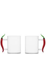 Ichendorf Milano tasses en verre à design cylindrique (lot de deux) - Blanc