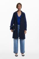 Gecombineerde wollen jas - BLUE - XS Gecombineerde wollen jas - BLUE - XS