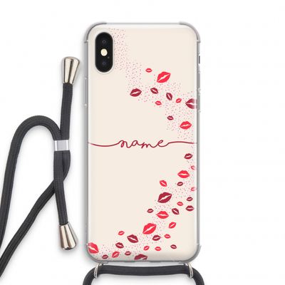 Kusjes: iPhone XS Transparant Hoesje met koord