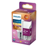 Philips ledlamp E27 40W 470Lm kogel mat dimbaar - thumbnail