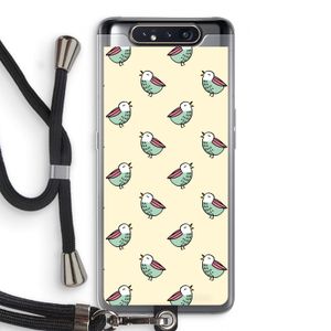 Vogeltjes: Samsung Galaxy A80 Transparant Hoesje met koord