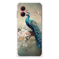 Case Anti-shock voor Motorola Moto G55 Vintage Pauwen