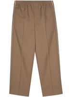 Gucci appliqué-logo cotton tapered trousers - Marron - thumbnail