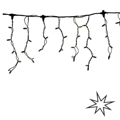 LED gordijn 2mx0.m sfeer kerstverlichting extra warmwit 2400K 68 LED 8 twinkel 6500K Tronix
