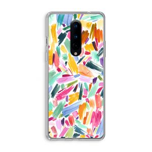 Watercolor Brushstrokes: OnePlus 8 Transparant Hoesje
