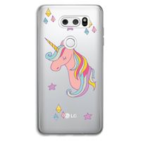 Roze eenhoorn: LG V30 Transparant Hoesje
