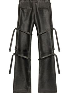 Courrèges pantalon droit à boucles - Noir