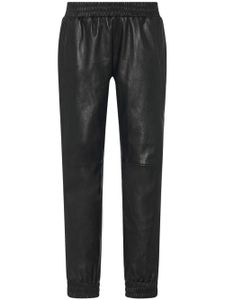 Rosetta Getty pantalon de jogging Plonge en cuir - Noir